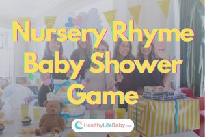 Nursery rhyme baby shower game